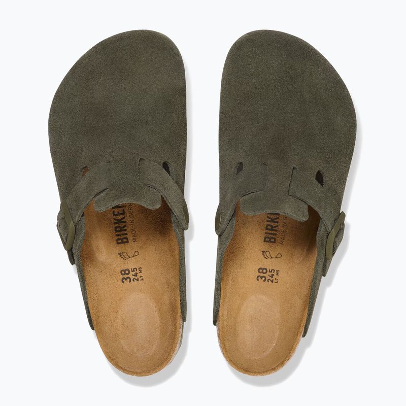 Šľapky BIRKENSTOCK Boston Suede Leather thyme 4
