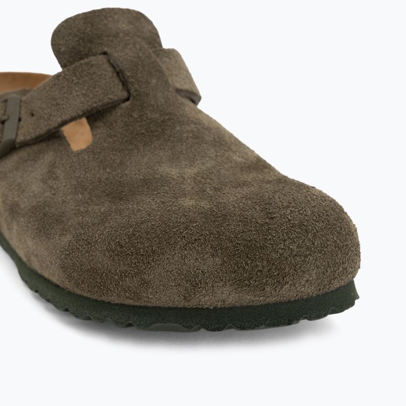Šľapky BIRKENSTOCK Boston Suede Leather thyme 7