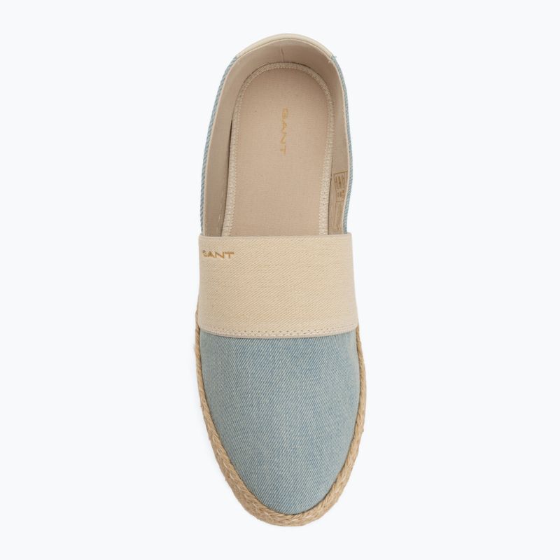 Dámske espadrilky GANT Raffiaville light blue/cream 5