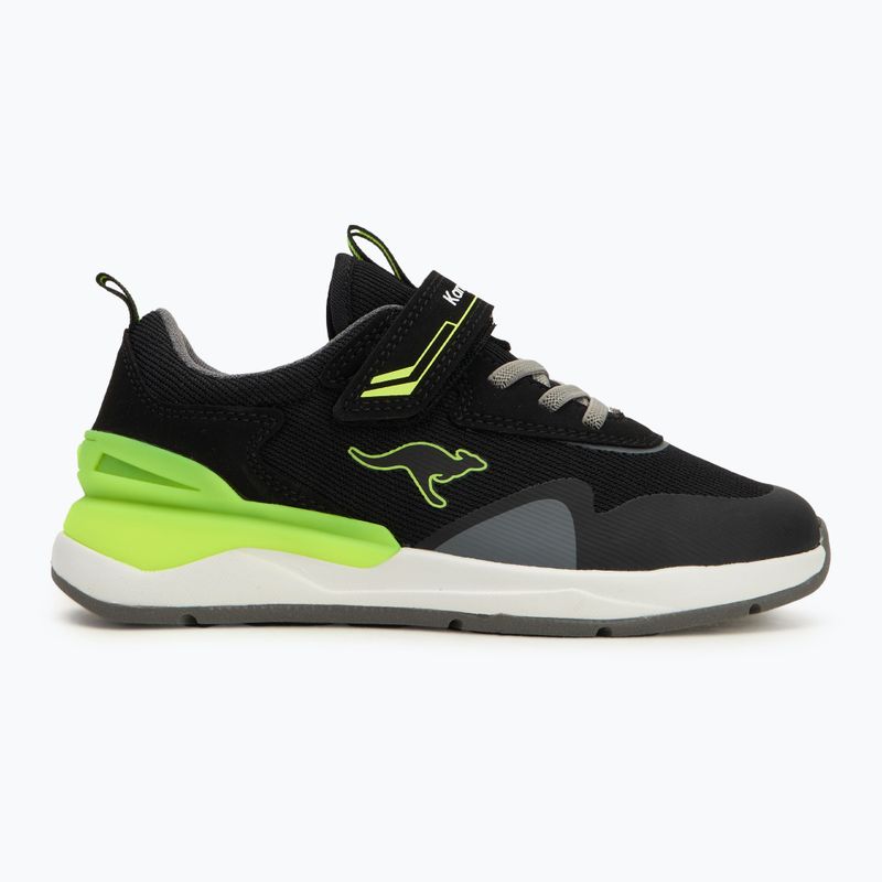 KangaROOS KD-Gym EV jet black/neon yellow detská obuv 2