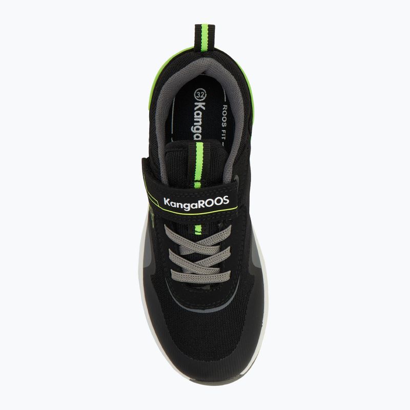 KangaROOS KD-Gym EV jet black/neon yellow detská obuv 5
