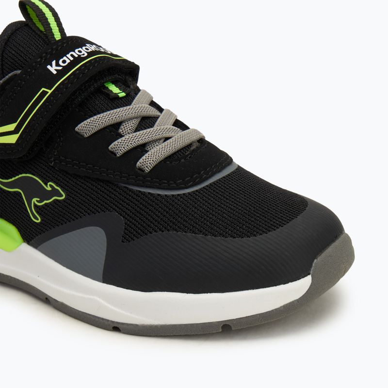 KangaROOS KD-Gym EV jet black/neon yellow detská obuv 7