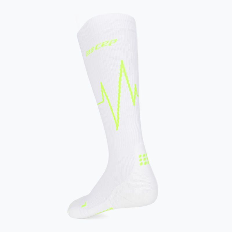 Dámske kompresné bežecké ponožky CEP Heartbeat white WP20PC2 2