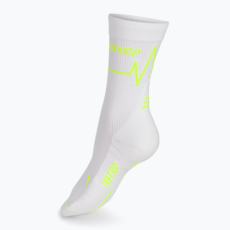 Dámske kompresné bežecké ponožky CEP Heartbeat white WP2CPC2 2