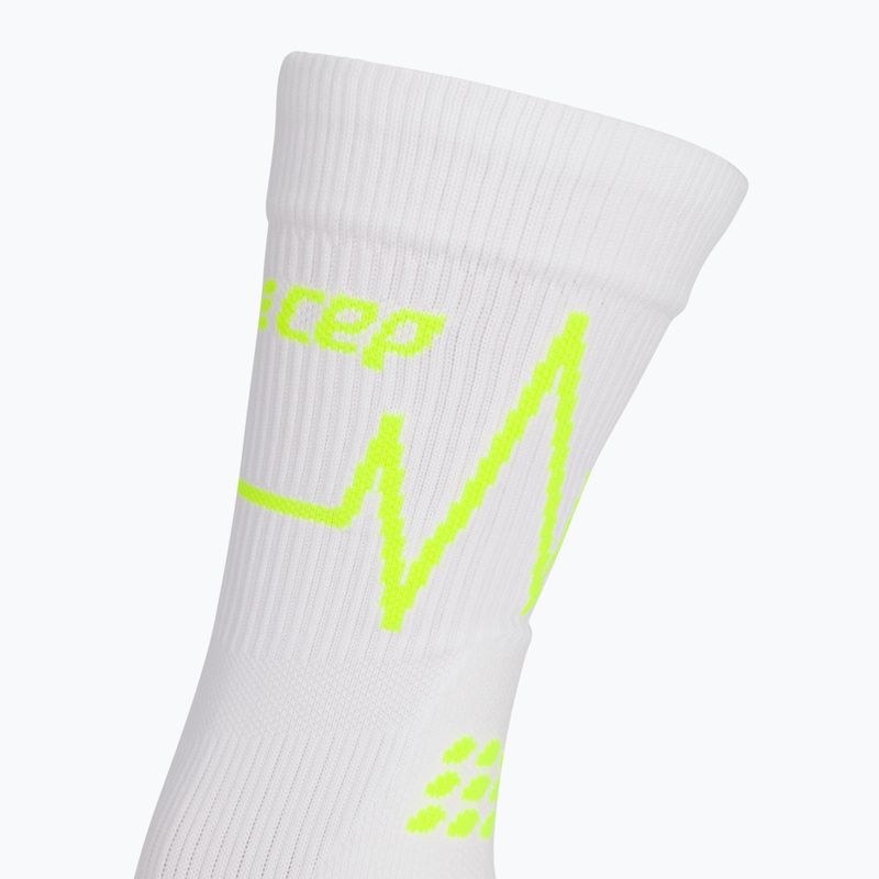 Dámske kompresné bežecké ponožky CEP Heartbeat white WP2CPC2 3