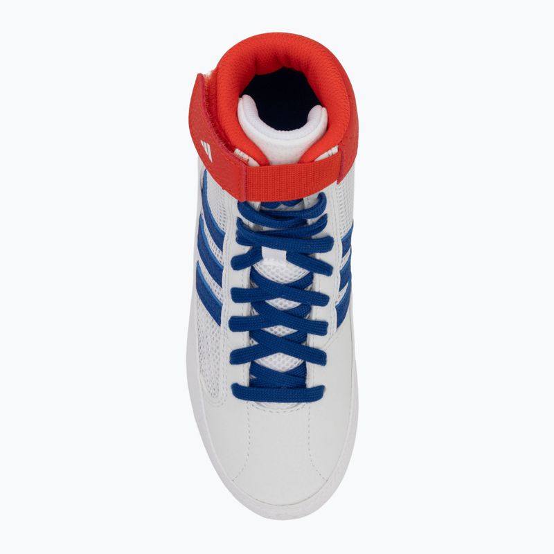 adidas Havoc detská zápasnícka obuv biela modrá červená 5