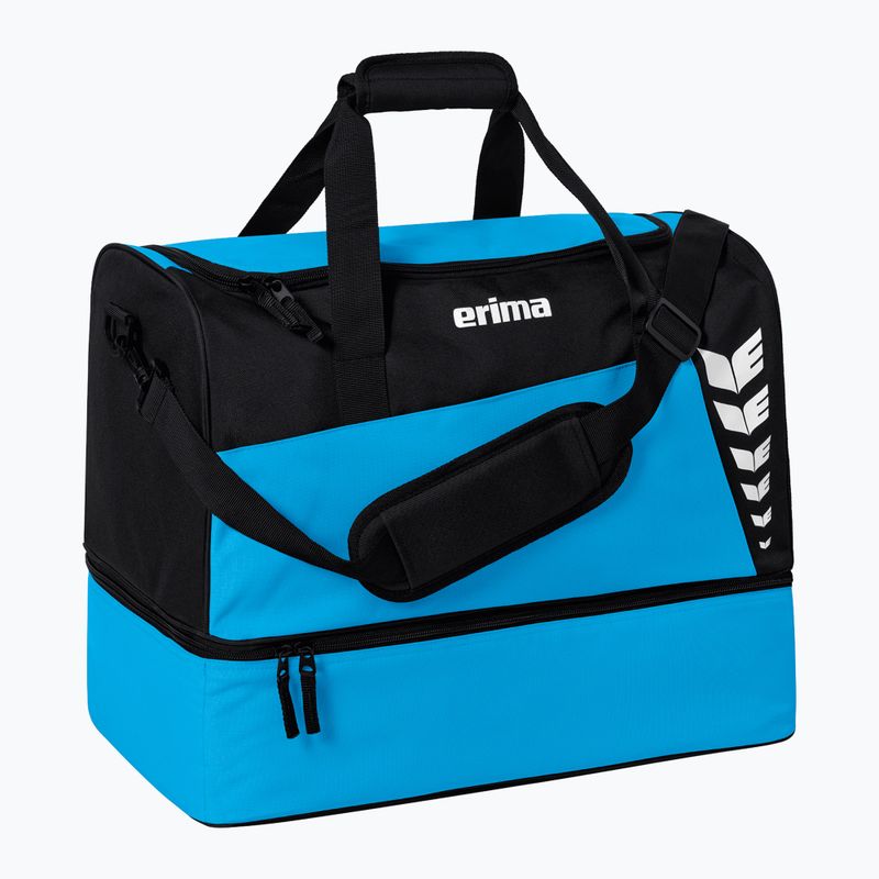 Tréningová taška ERIMA Six Wings Sports Bag With Bottom Compartment 60 l curacao/black