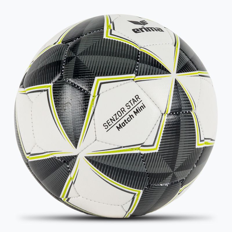 ERIMA Senzor Star Match Mini futbalová lopta čierna/sivá veľkosť 0 2
