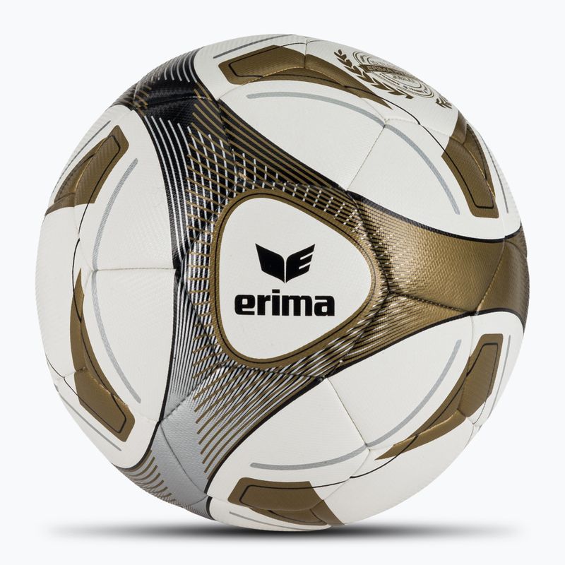 ERIMA Hybrid Training biela/zlatá futbalová lopta veľkosť 5