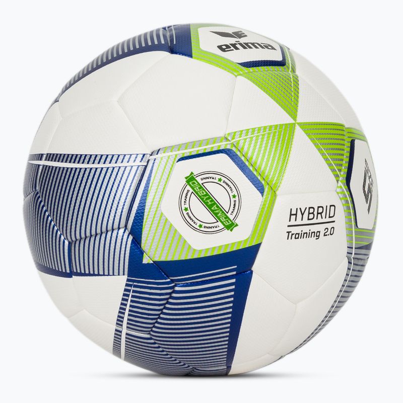 Futbalová lopta ERIMA Hybrid Training 2.0 size 5 metallic blue/silver/lime 2