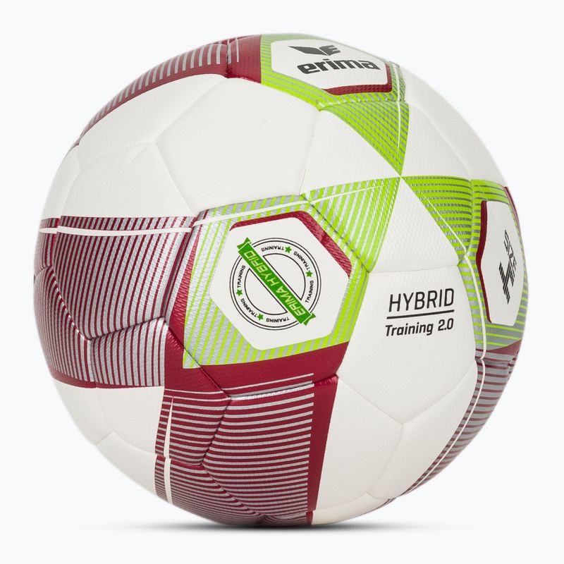 Futbalová lopta ERIMA Hybrid Training 2.0 size 4 metallic red/silver/lime 2