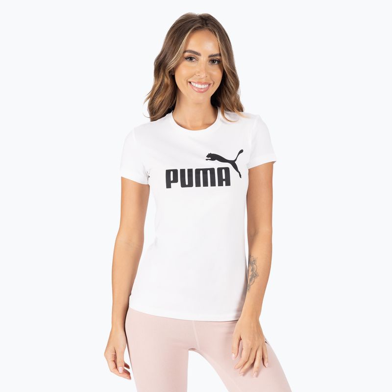 Dámske tréningové tričko PUMA ESS Logo Tee white 586774 02