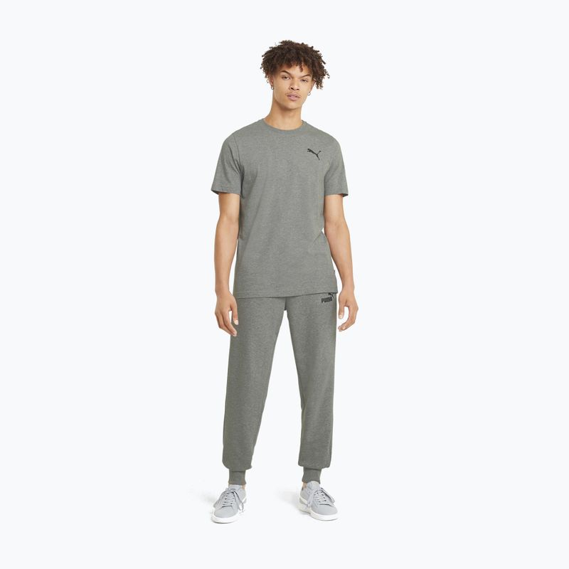 Pánske tričko PUMA Ess Small Logo Tee medium gray heather/medium gray heather/cat 2