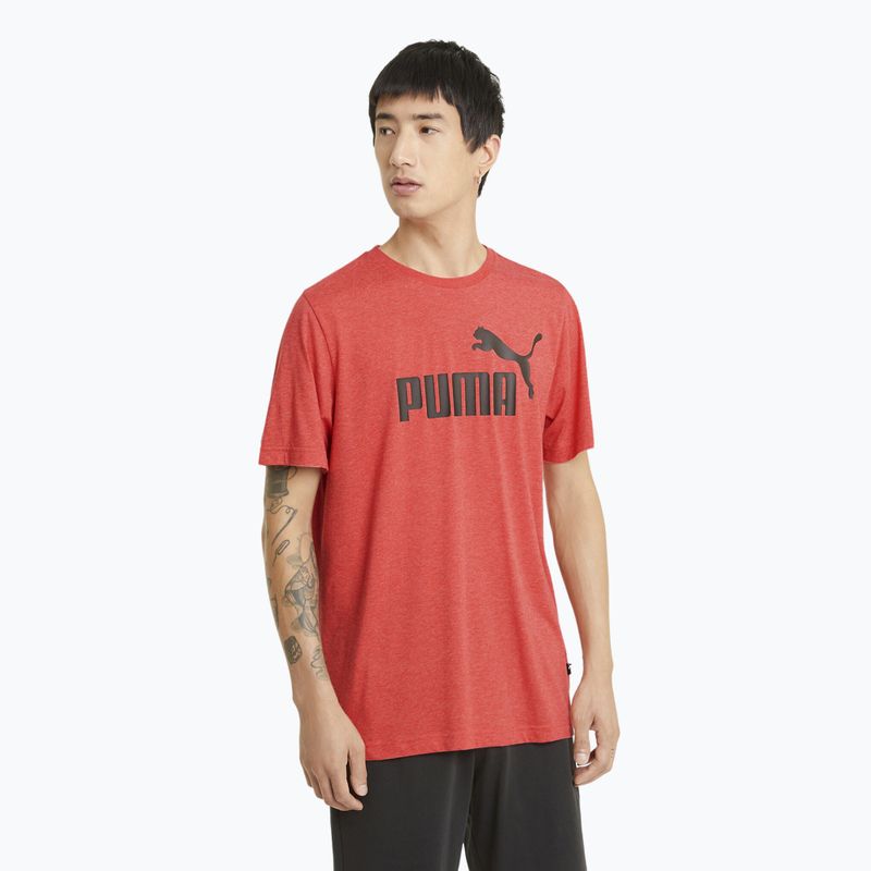 Pánske tričko PUMA Essentials Heather Tee high risk red