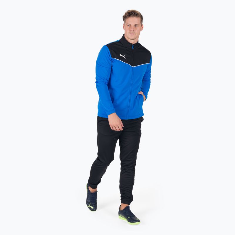 PUMA pánske futbalové tepláky Individualrise Tracksuit blue/black 657534 06