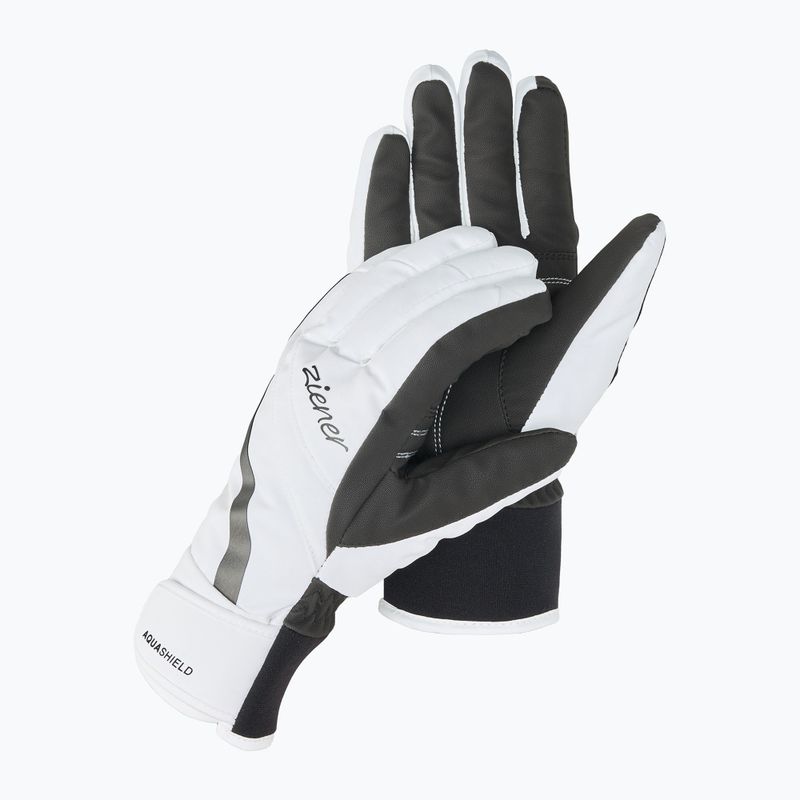 Dámske lyžiarske rukavice ZIENER Kitty Aquashield white