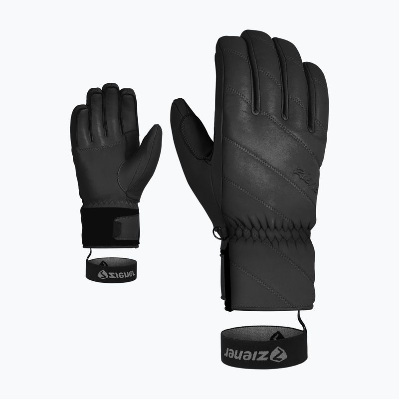 Dámske lyžiarske rukavice ZIENER Kuma Aquashield black 7