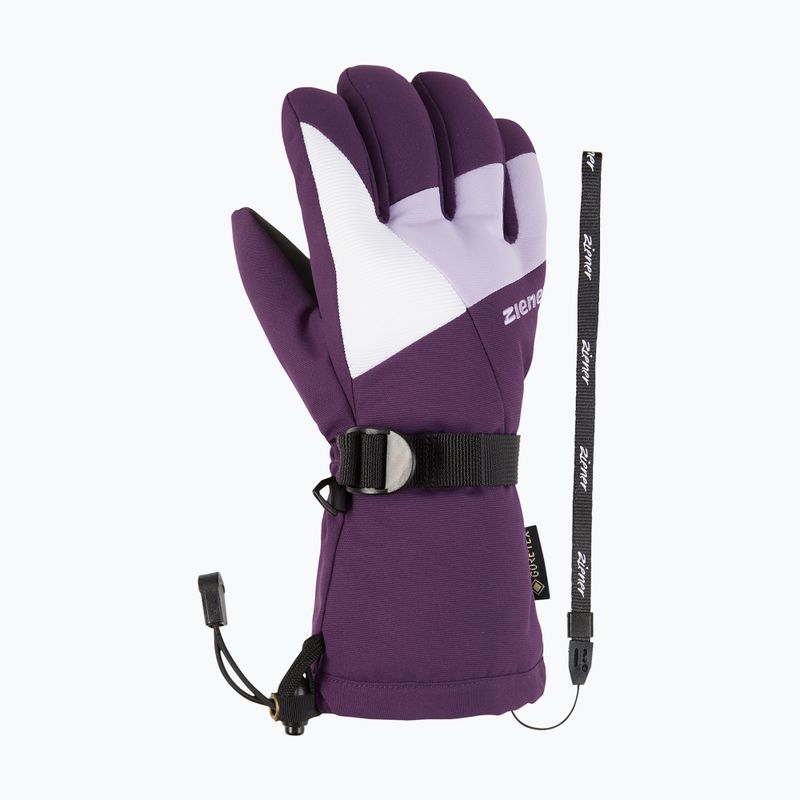 Detské lyžiarske rukavice ZIENER Lani GTX dark violet 8