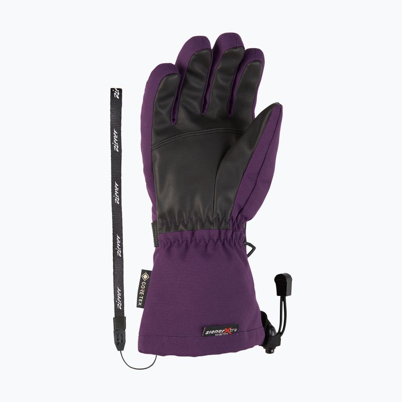 Detské lyžiarske rukavice ZIENER Lani GTX dark violet 9