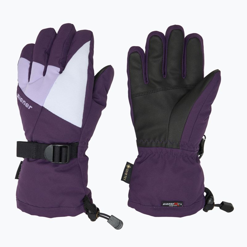 Detské lyžiarske rukavice ZIENER Lani GTX dark violet
