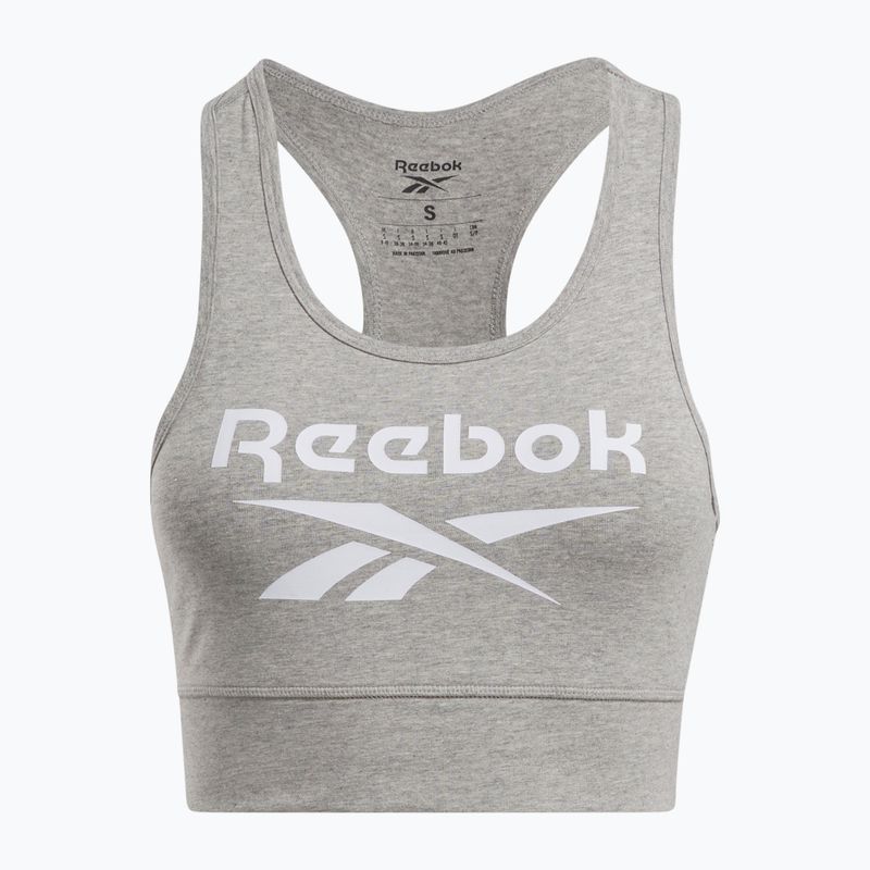 Fitness podprsenka Reebok Identity Big Logo medium grey heather/white 4