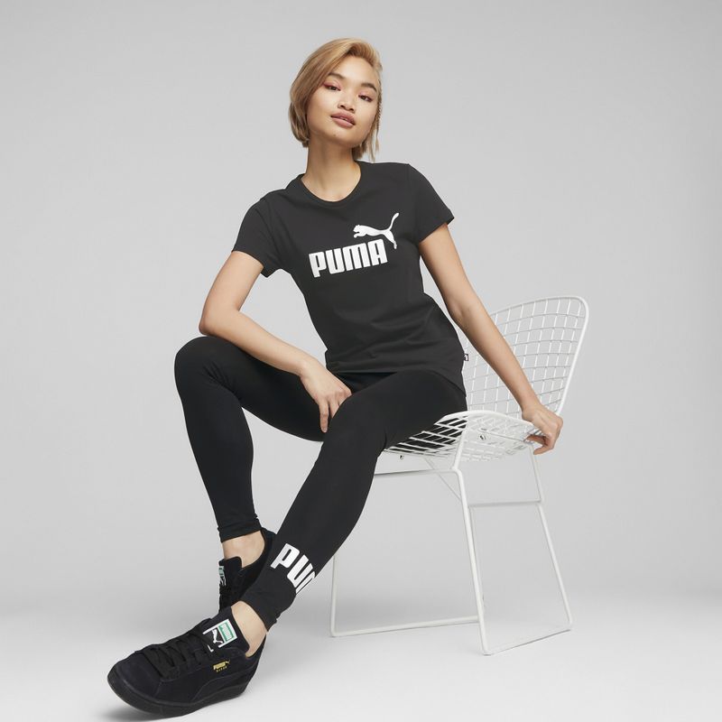 Dámske tričko PUMA ESS+ Metallic Logo Tee puma black/silver metallic 7