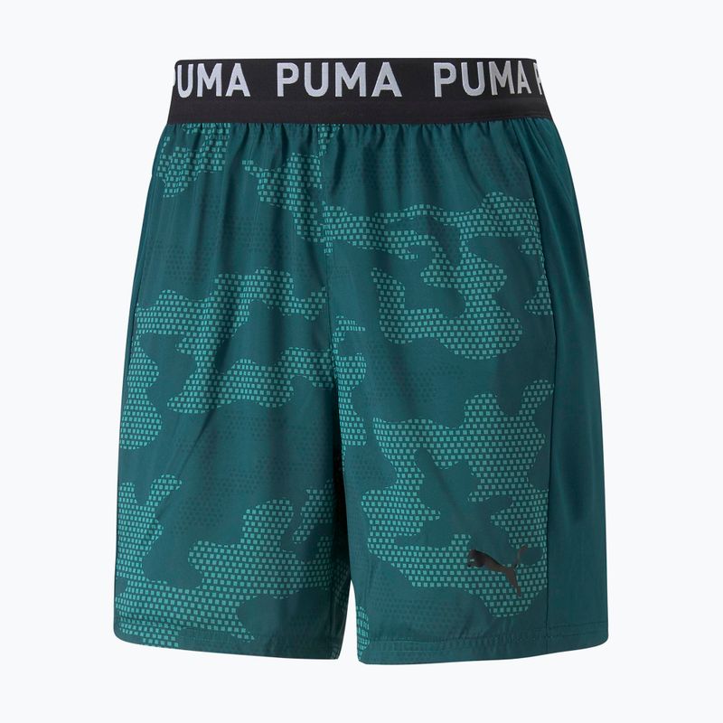 Pánske tréningové šortky PUMA Train Off Season AOP Woven 7" green 52235924