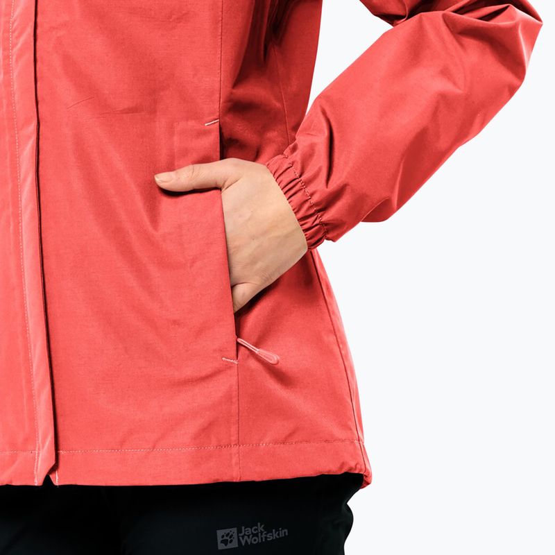 Dámska bunda do dažďa Jack Wolfskin Stormy Point 2L vibrant red 5