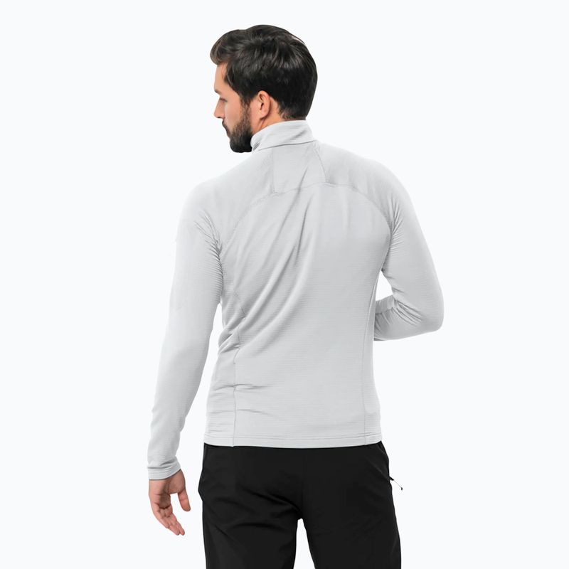 Pánska trekingová mikinaJack Wolfskin Prelight FZ cool grey 2
