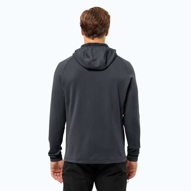 Pánska mikina Jack Wolfskin Kolbenberg Hooded Fz phantom fleece 2