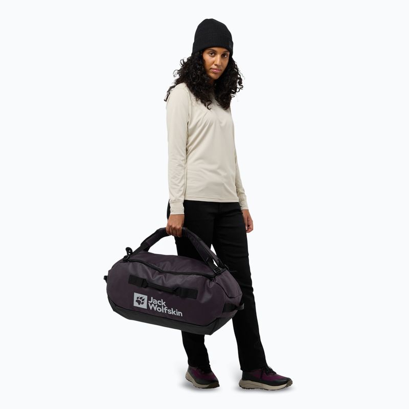 Cestovná taška Jack Wolfskin All-In Duffle 45 l midnight plum 8