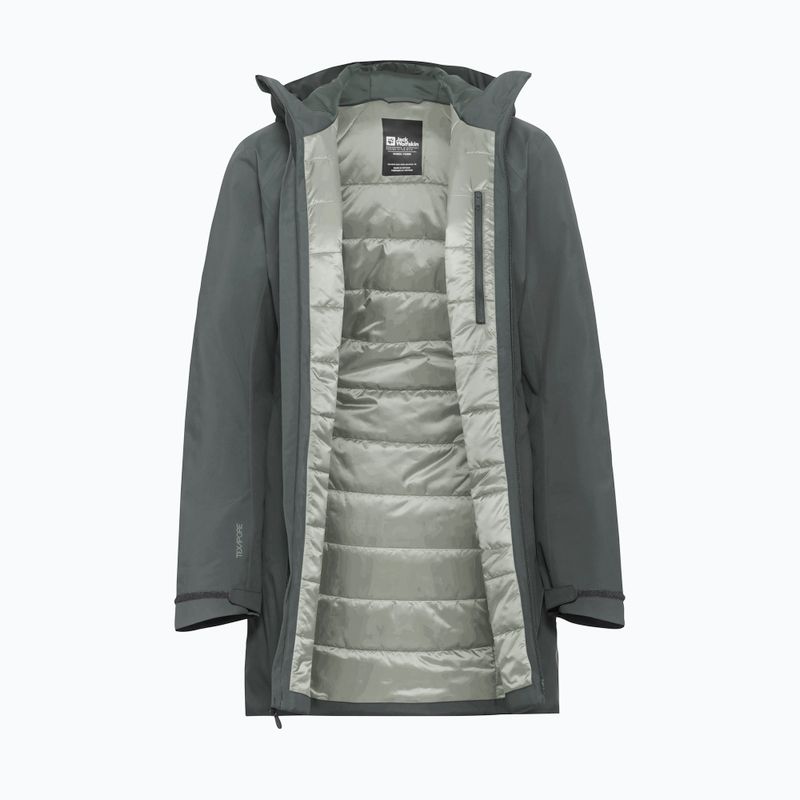 Dámska bunda do dažďa Jack Wolfskin Heidelstein Ins slate green 9