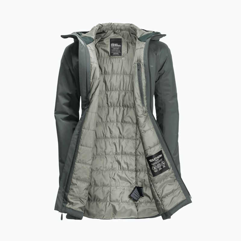 Dámska bunda do dažďa Jack Wolfskin Heidelstein Ins slate green 10