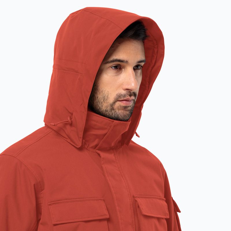 Pánska páperová bunda Jack Wolfskin Glacier Canyon Parka intense rust 3