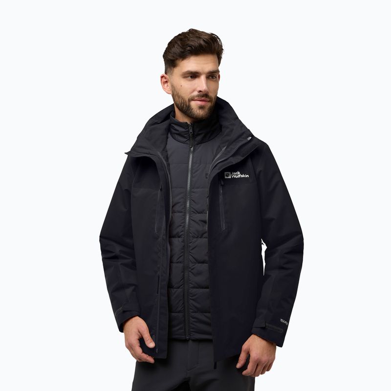 Pánska bunda 3v1 Jack Wolfskin Jasper 3In1 black 3