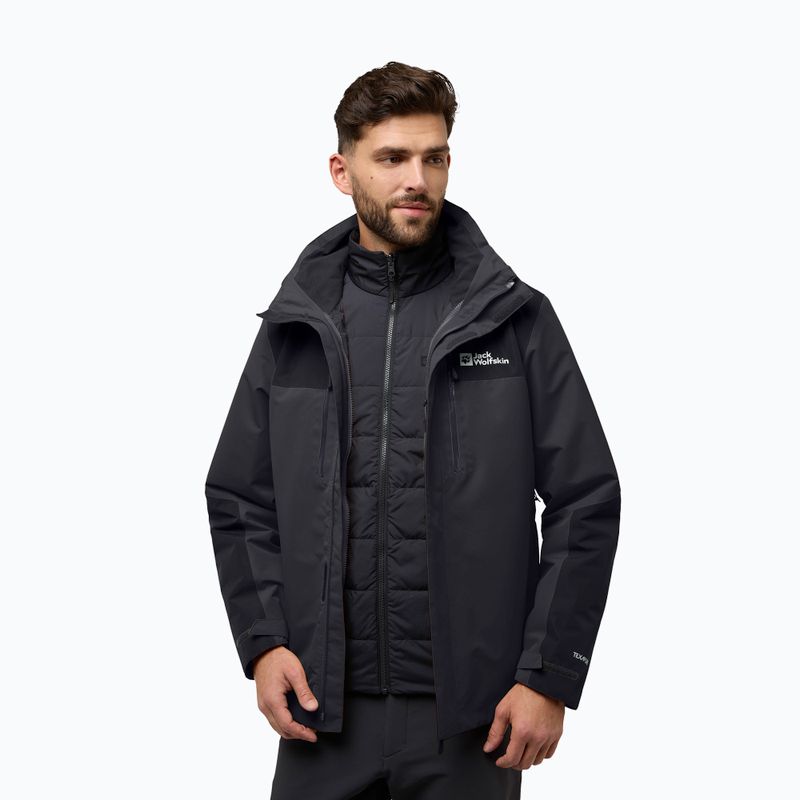 Pánska bunda 3v1 Jack Wolfskin Jasper 3In1 phantom 3