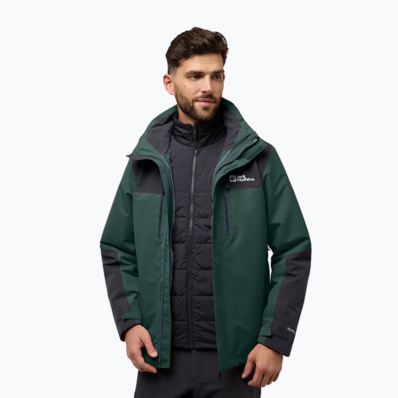 Pánska bunda 3v1 Jack Wolfskin Jasper 3In1 black olive 3