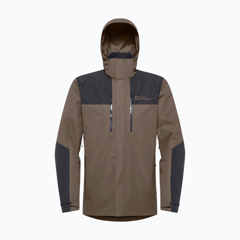 Pánska bunda 3v1 Jack Wolfskin Jasper 3In1 cold coffee 18