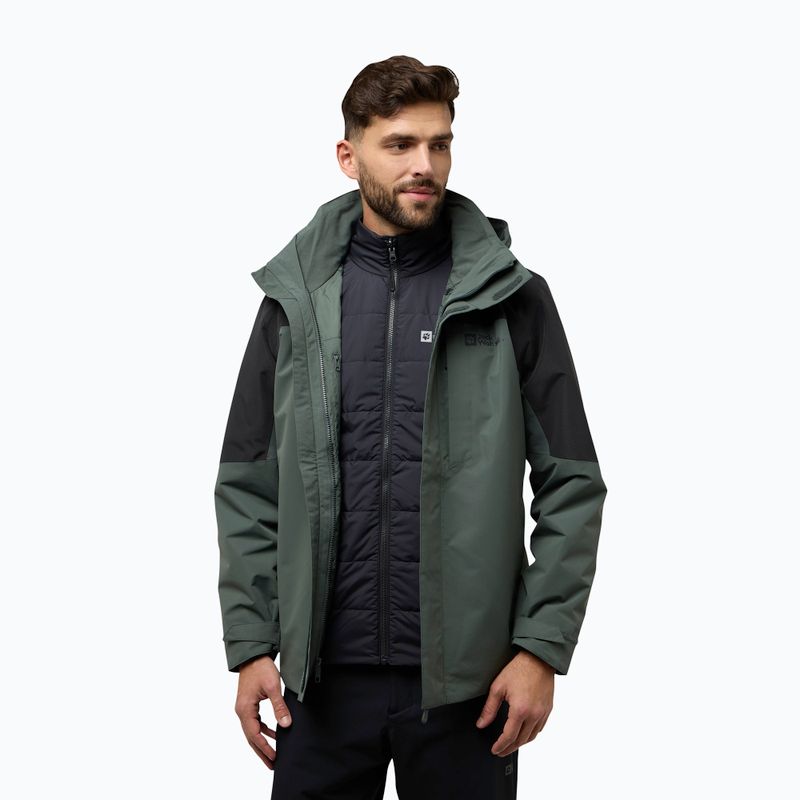 Pánska bunda 3v1 Jack Wolfskin Romberg 3In1 slate green 2
