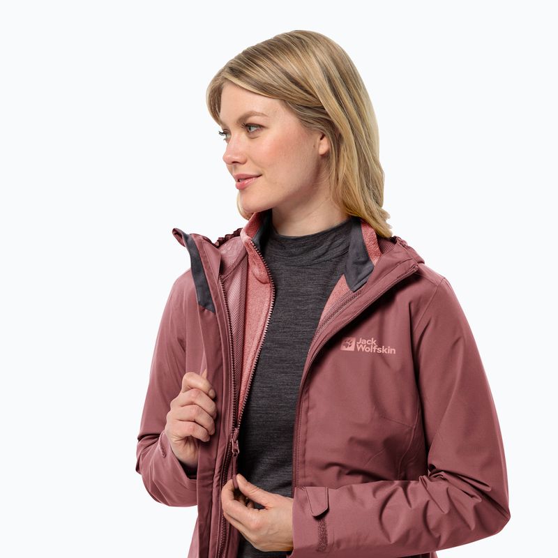 Dámska bunda 3v1 Jack Wolfskin Moonrise 3In1 red ochre 4