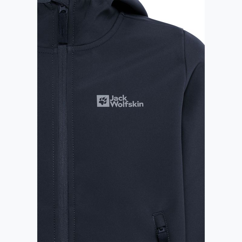 Detská softshellová bunda Jack Wolfskin Fourwinds night blue 9