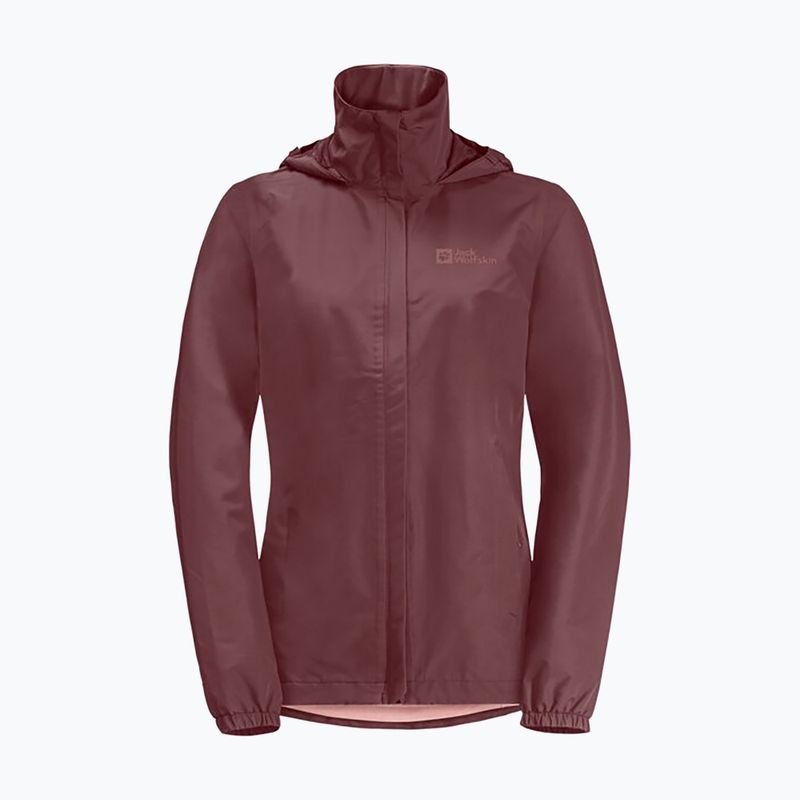 Dámska bunda do dažďa Jack Wolfskin Stormy Point 2L red ochre