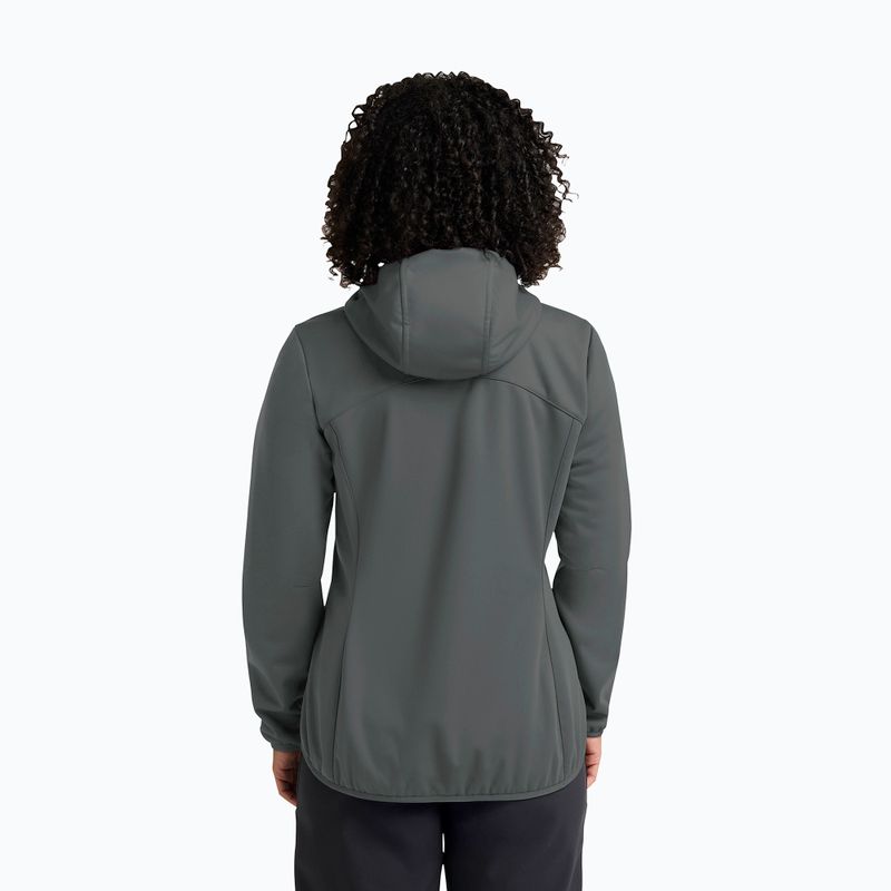 Dámska softshellová bunda Jack Wolfskin Windhain Hoody slate green 3
