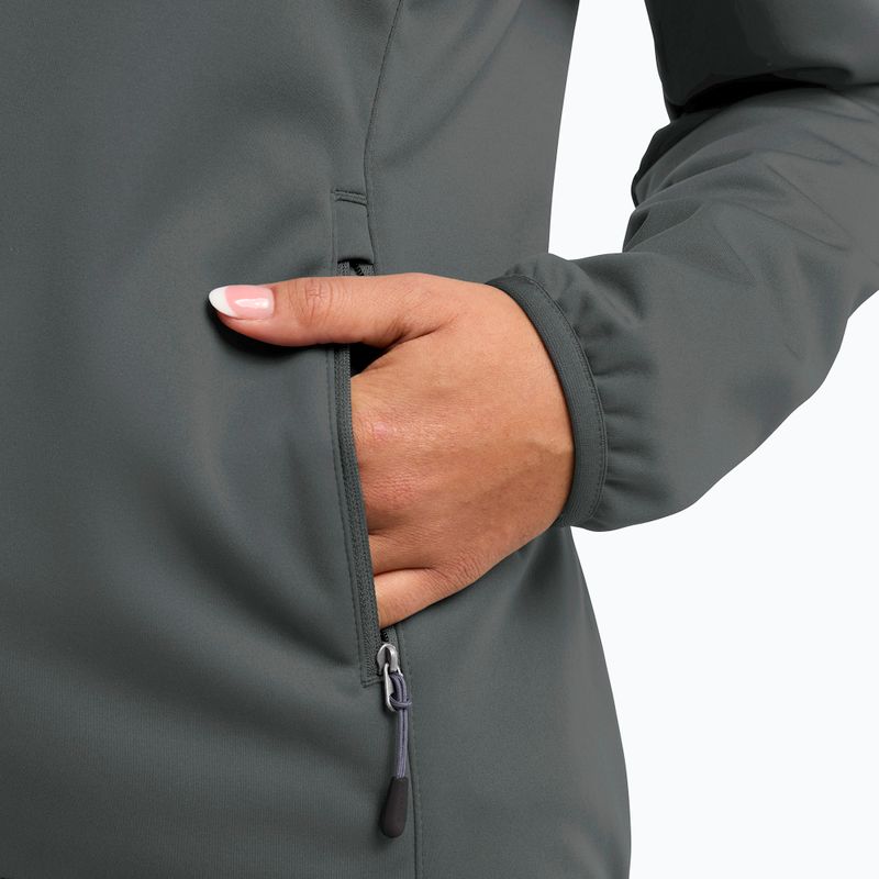 Dámska softshellová bunda Jack Wolfskin Windhain Hoody slate green 6