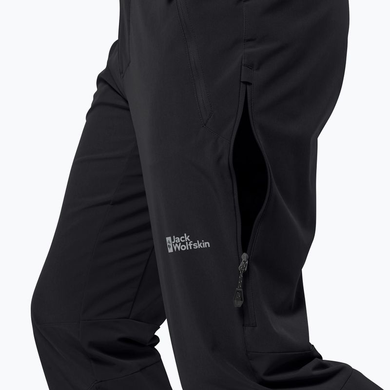Pánske softshellové nohavice Jack Wolfskin  Alpspitze Tour black 4