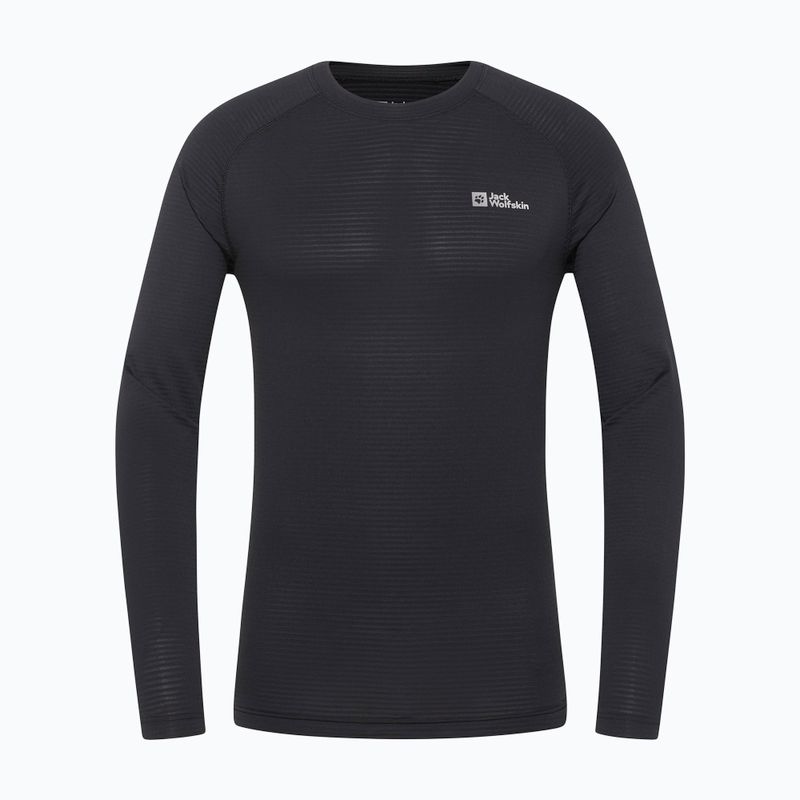 Pánsky termoaktívny longsleeve Jack Wolfskin Infinite Warm black 3