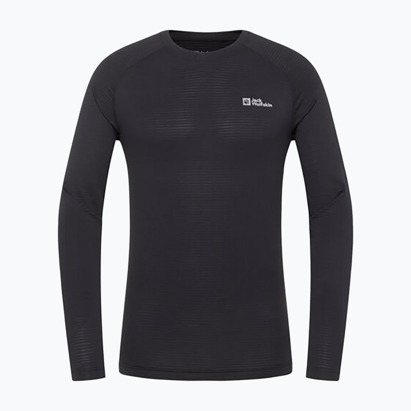 Pánsky termoaktívny longsleeve Jack Wolfskin Infinite Warm black 3