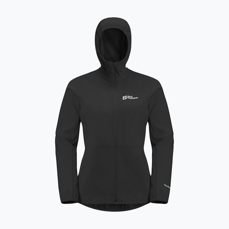 Dámska softshellová bunda Jack Wolfskin Feldberg Hoody black 2