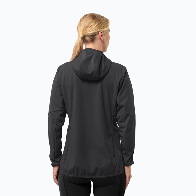 Dámska softshellová bunda Jack Wolfskin Feldberg Hoody black 2
