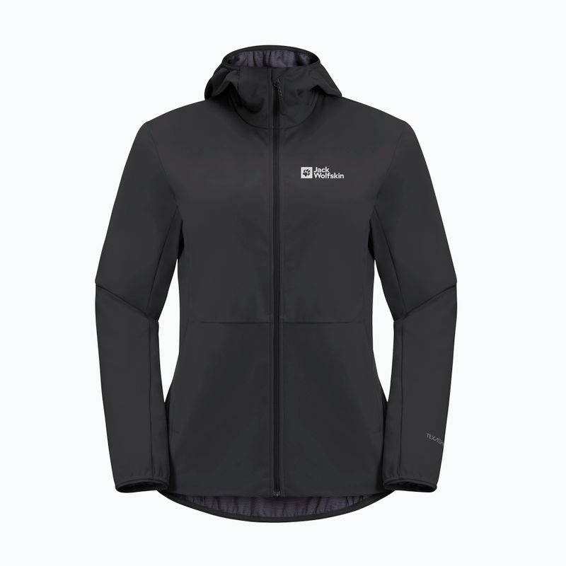 Dámska softshellová bunda Jack Wolfskin Feldberg Hoody black 6